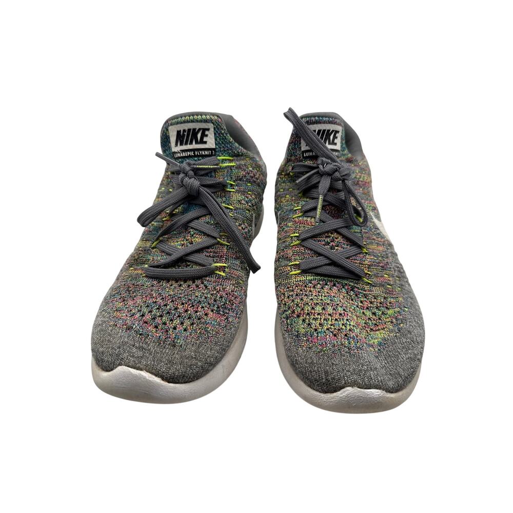 Nike Womens Lunrepic Low Flyknit 2 Gray Running Shoes Size 8
